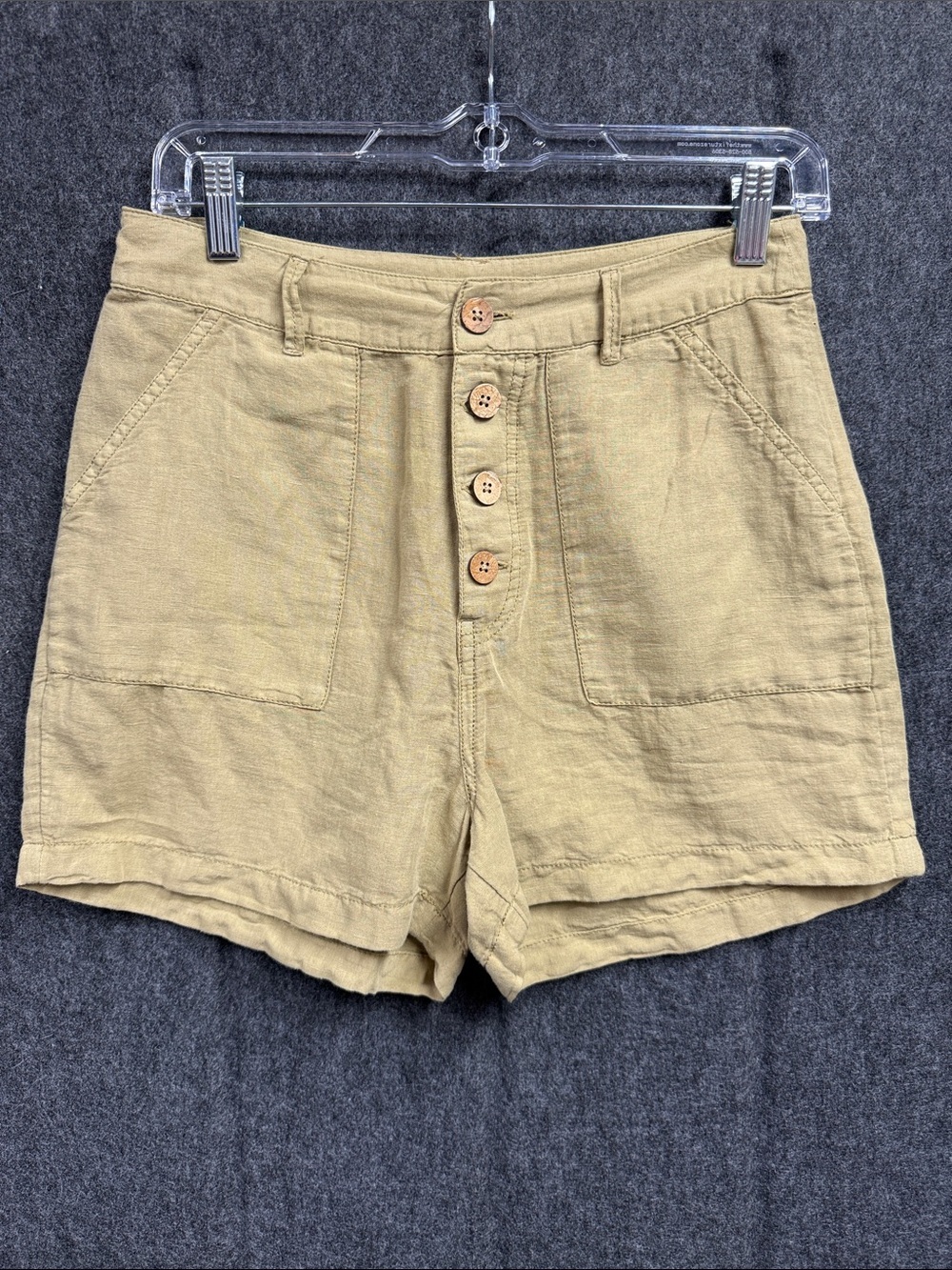 Rip Curl Women's High-Waist Button-Front Shorts in Olive